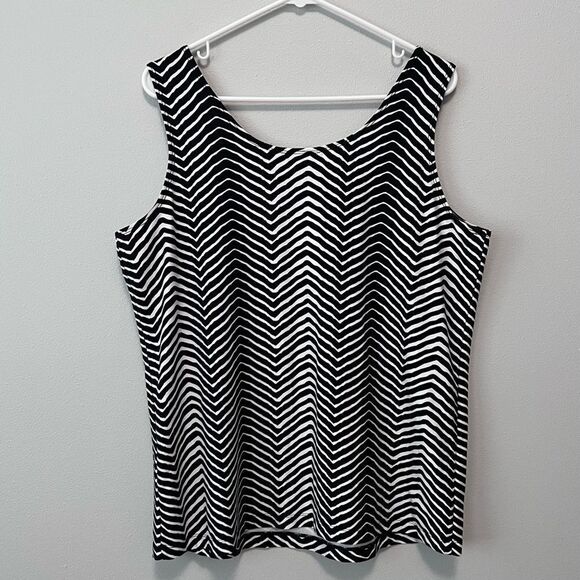 Chico's Chevron Print Striped Tank Top Size 3/XL - Picture 3 of 5